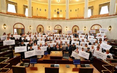 Symboliczne czeki dla Kół Gospodyń Wiejskich w&nbsp;ramach „Kultywowania Tradycji Lokalnych” 07.08.2023r.