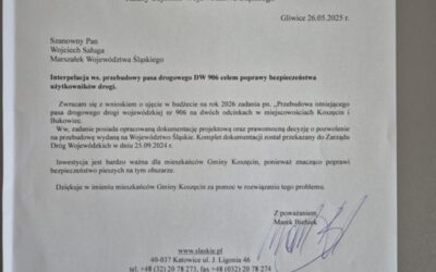 Interpelacja – Koszęcin – Sesja Sejmiku 26.05.2025r.